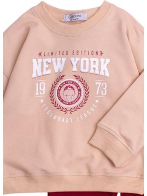 Chicsy Baby New York Baskılı Oversize  Alt Üst Bebek Çocuk Eşofman Takımı