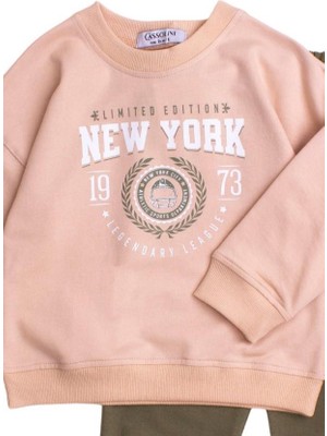 Chicsy Baby New York Baskılı Oversize  Alt Üst Bebek Çocuk Eşofman Takımı