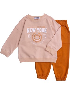 Chicsy Baby New York Baskılı Oversize  Alt Üst Bebek Çocuk Eşofman Takımı