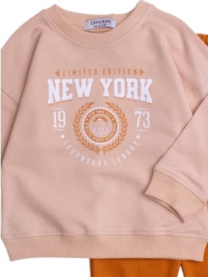 Chicsy Baby New York Baskılı Oversize  Alt Üst Bebek Çocuk Eşofman Takımı