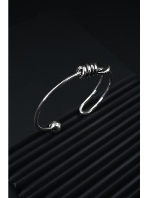 Frnch 925 Ayar Gümüş Italyan Model Gümüş Renk Erkek Bileklik FRJ12170-3170-A7