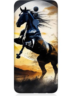 Teknomeg Huawei Mate 20 Lite Uyumlu Şaha Kalkmış At  Desenli Silikon Kılıf