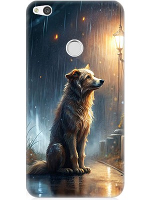 Teknomeg Huawei P9 Lite 2017 Uyumlu Yağmurlu Sokak  Desenli Silikon Kılıf