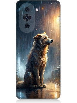 Teknomeg Huawei Nova 10 Pro Uyumlu Yağmurlu Sokak  Desenli Silikon Kılıf