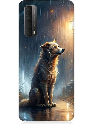 Teknomeg Huawei P Smart 2021 Uyumlu Yağmurlu Sokak  Desenli Silikon Kılıf