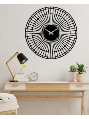 Artroya Skandinav Metal Duvar Saati -Ev Dekorasyon - 50 X 50 - Cm - Siyah - Clock-127