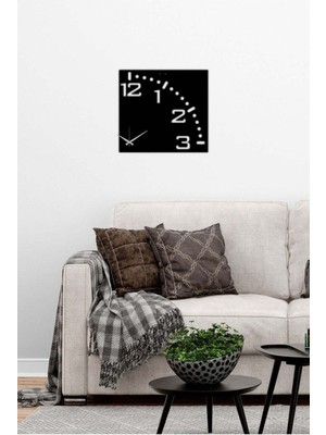 Artroya Kapalı Kutu Metal Duvar Saati -Ev Dekorasyon - 37 X 40 - Cm - Siyah - Clock-156