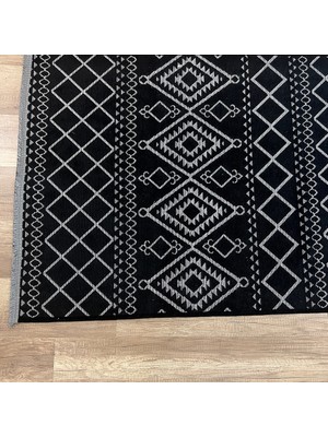 Luxess Halı Cool 405 Siyah Yıkanabilir Kilim