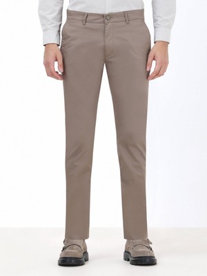 Kip Vizon Düz Dokuma Slim Fit Casual Pamuk Karışımlı Pantolon