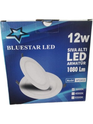 Bluestar LED 12W Sıva Altı LED Armatür 1080LM Bps 3412 3000K Mavi Kutu