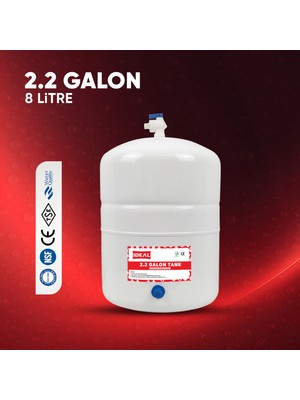 Ekol Su Arıtma Cihazı Için Su Tankı Deposu (2.2 Galon 8 Litre Tank) - ideal mağaza (NSF SERTİFİKALI)
