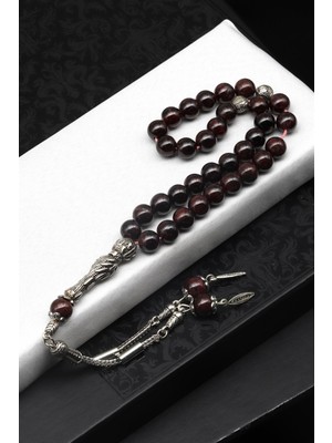 Garnet-Lal Doğal Taş Tesbih 8 mm Küre Kesim