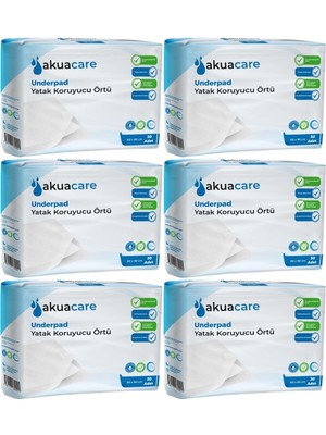 Akuacare Hasta Alt Açma Yatak Koruyucu Örtü 60*90 Cm 180 Adet (6pk*30)