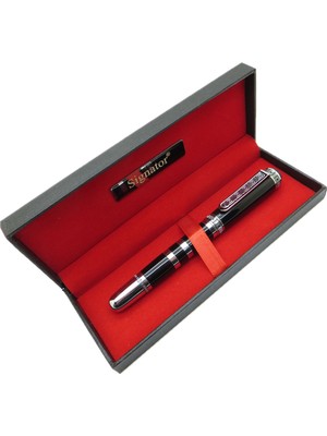 Signator® T443 Parlak Siyah Krom Roller Kalem | Isme Özel Kalem | Hediyelik Kalem