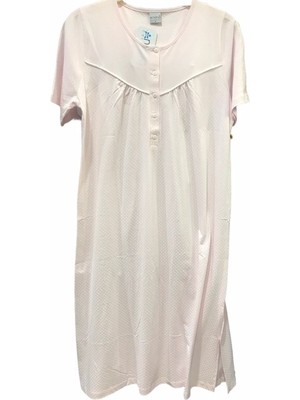 NENA-22530-BAYAN Kısa Kollu Robalı Patlı Gecelik