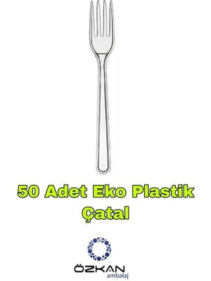 Özkan Ambalaj Temizlik 5 Gözlü Tabldot Köpük Tabak - Plastik Çatal - Plastik Kaşık - Karton Bardak 50 Li Eko Set