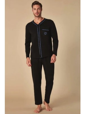 Feyza Erkek Boydan Düğmeli Pijama Takım 5132