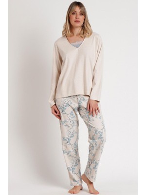 Ayyıldız 62619 Bej Pijama Takımı