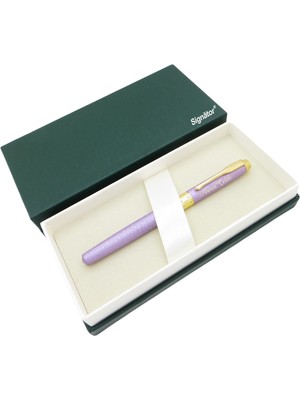 Signator® ST186 Slim Bazalt Lila Gold Metal Roller Kalem | Isme Özel Kalem