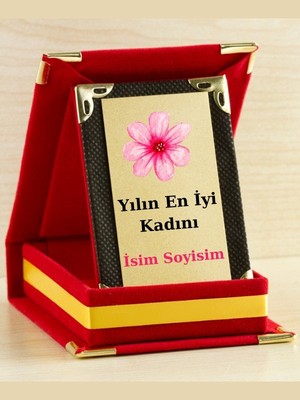 Özcan Tasarım Yılın En İyi Kadını Kadınlar Günü Plaketi Mini Plaket Özel Tasarım Hediye Seçeneği