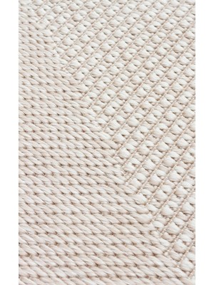 Eko Halı Mono Mno 03 Beige Kaymaz Tabanlı Jüt Dokulu Sisal Kilim