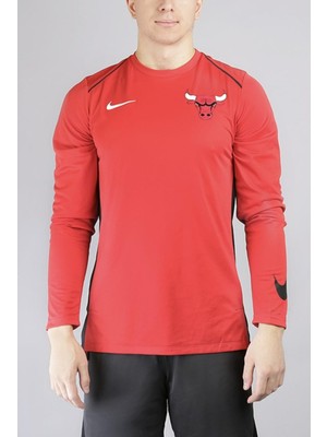 Nike Chicago Bulls Erkek Kırmızı Uzun Kollu T-Shirt