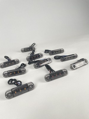 Ahmet Otomotiv (10 Adet) Demmon  Parmak LED Sarı Renk 12V-24V