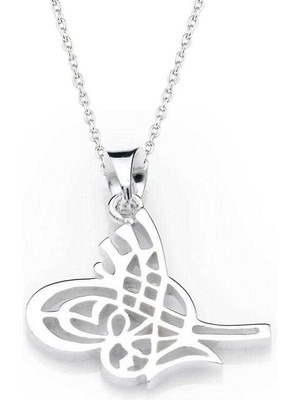 Skygo 925 Ayar Gümüş Tuğralı Kadın Gümüş Kolye