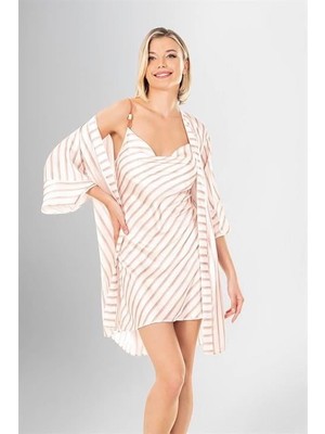 Aria's Closet 2 Li Kısa Sabahlık Takımı Desenli