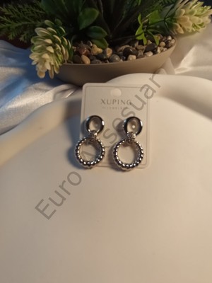 Xuping Jewelry Silver Halka Detaylı Vıp Küpe