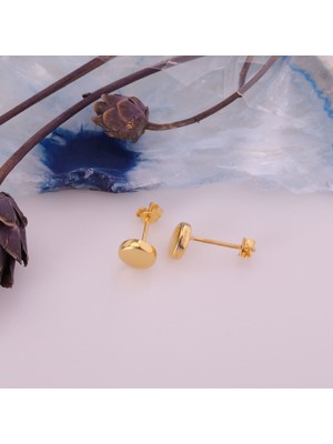 Nox Jewelry 925 Ayar Gümüş Bombeli Daire Küpe Çap:7 E00248