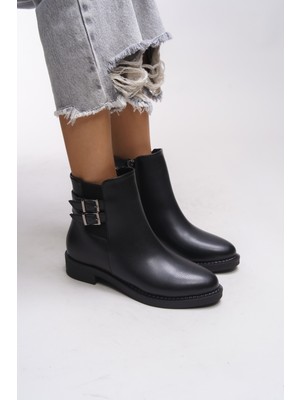 Riccon Kaithrok Kadın Bot Siyah Cilt 0012081 Zarif Tasarım ve Konforlu Kullanım