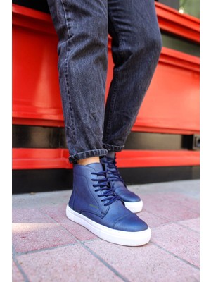 Chekich Cbt Vulcanized Lace Up Lacivert Erkek Bot