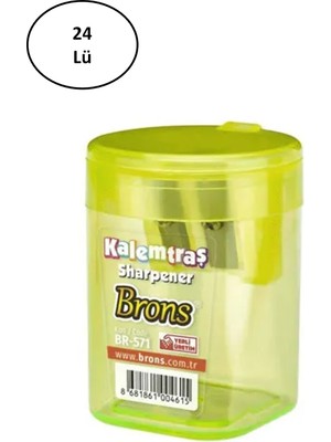 Brons BR-571 Silindir Hazneli Kalemtıraş 24'lü