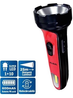 Klaus Şarjlı El Feneri 3+3W 600 Mah KE47711