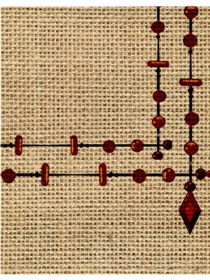 Adn Home Decor 140X50 cm Indian Serisi Çuval Görünümlü Runner Bordo