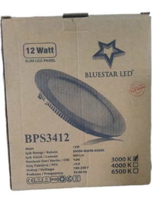 Blue Star Bluestar LED 12W Sıva Altı LED Armatür 1080LM Bps 3412 3000K Gri Kutu