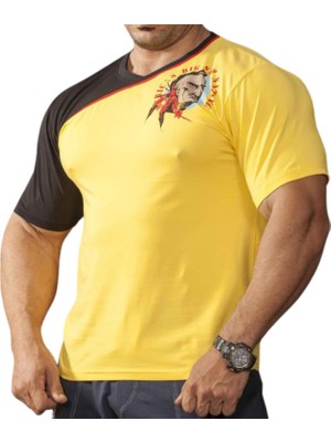 Son Mohican Temalı Sarı Fit Tişört Big Sam 2829