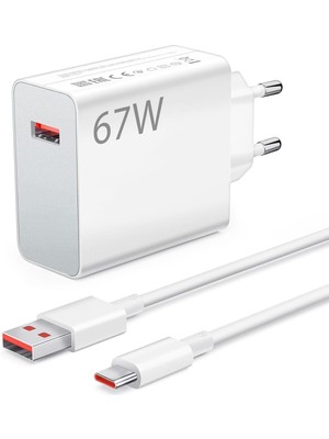 Subzero Xioami Samsung Galaxy A  Uyumlu  67 Watt Hızlı Turbo Şarj Seti Kafa + Kablo Baslık+Kablo