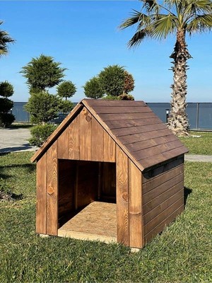 Elawoodworking Ela Woodworking Ahşap Büyük Boy Köpek Kulübesi