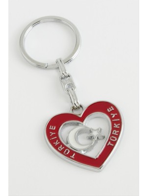 Bijuteri Net Ay Yıldız Metal Anahtarlıkc