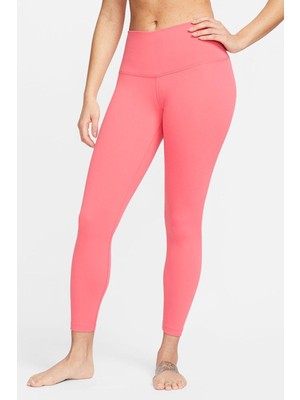 Nike Yoga Dri-Fit High-Rise 7/8  Yüksek Bel Toparlayıcı Kadın Tayt Pembe