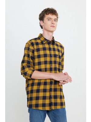 Lee Regular Fit Normal Kesim %100 Pamuk Sarı Gömlek Ceket
