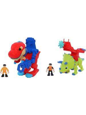 MEGA Dino Troop Kids Triceraptor ve T-Rex Figürleri