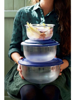 Tupperware Kristalin Kase 3'lü Set Gece Mavisi