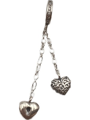 Defne Silver Kalp Sallantılı Charm
