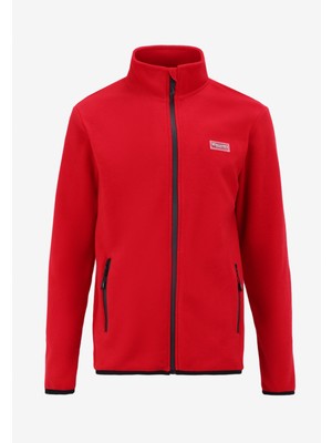 Discovery Expedition Düz Kırmızı Erkek Polar Sweatshırt D4WM-SWT3994