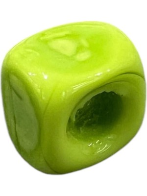 Defne Silver Yeşil Mat Murano Cam Charm