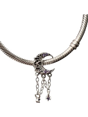 Defne Silver Sallantılı Hilal Charm