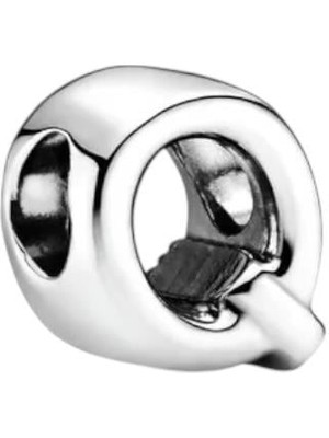 Defne Silver Q Harf Charm